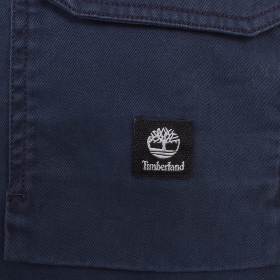 Image number 3 for Timberland Heavy Twill Overshirt Jacket Navy