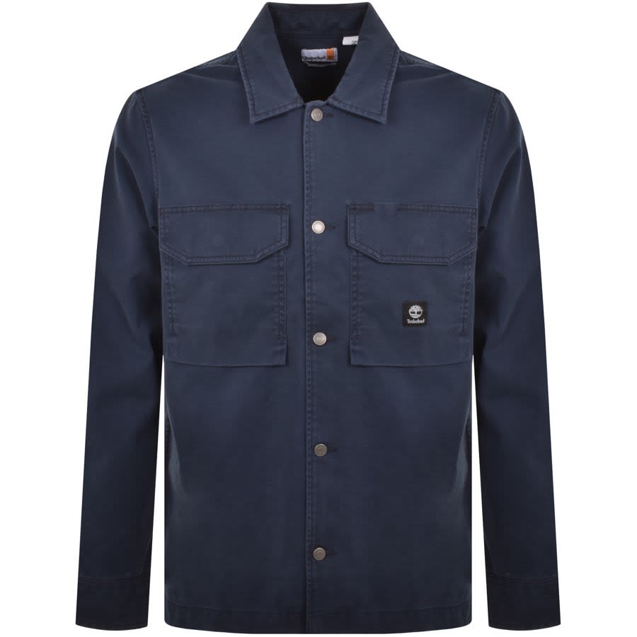 Image number 1 for Timberland Heavy Twill Overshirt Jacket Navy