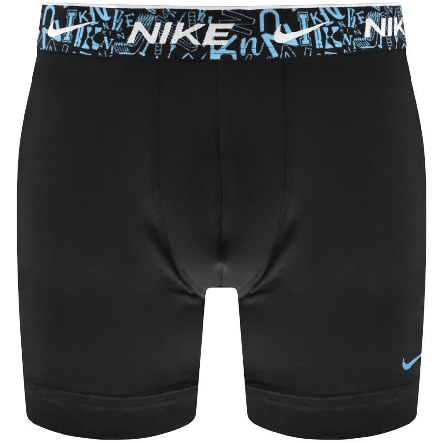 Image number 2 for Nike Logo 3 Pack Boxer Briefs Black