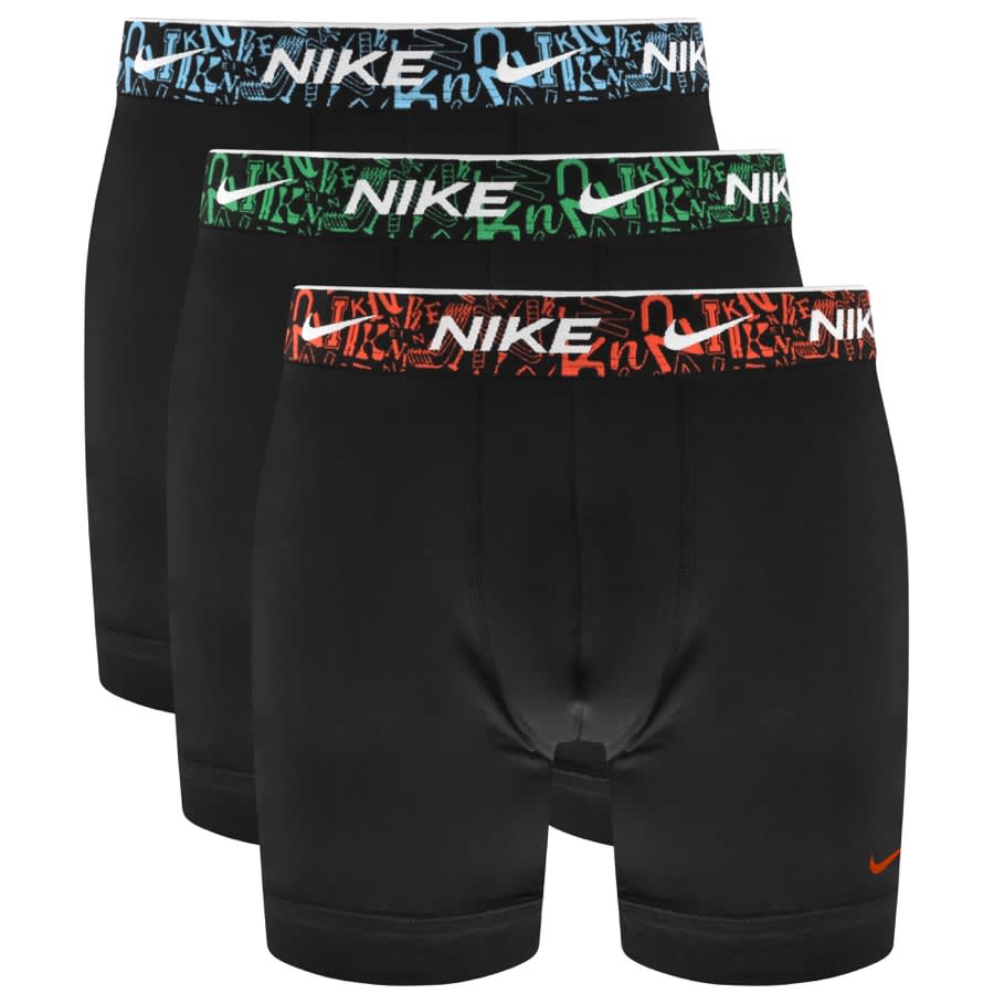 Image number 1 for Nike Logo 3 Pack Boxer Briefs Black