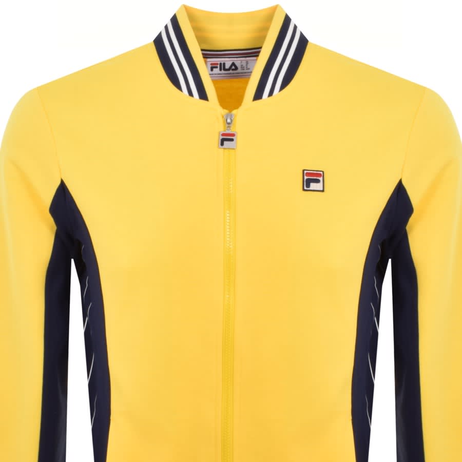 Image number 2 for Fila Vintage Settanta Zip Track Top Yellow