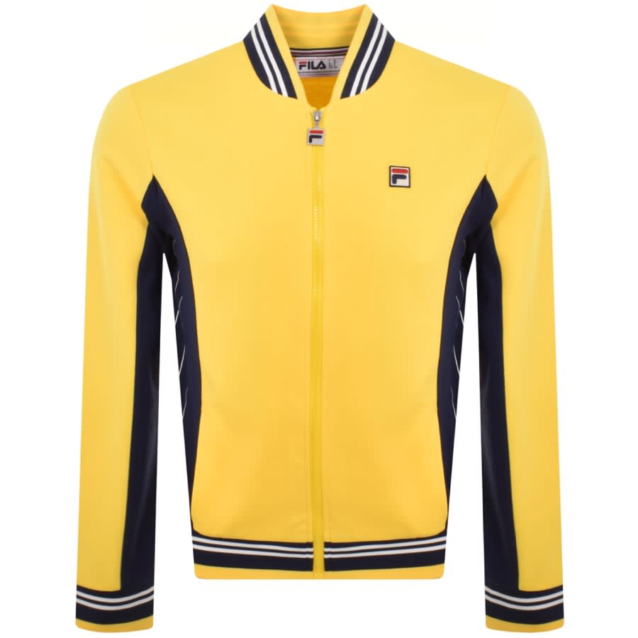 Image number 1 for Fila Vintage Settanta Zip Track Top Yellow