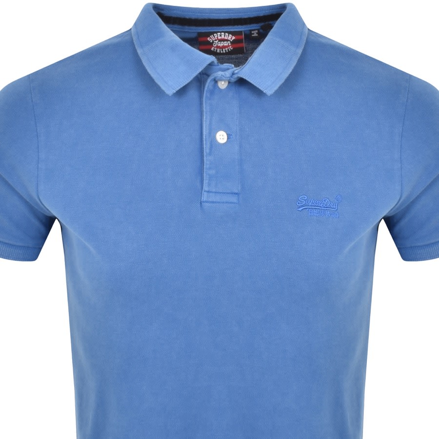 Image number 2 for Superdry Short Sleeved Polo T Shirt Blue
