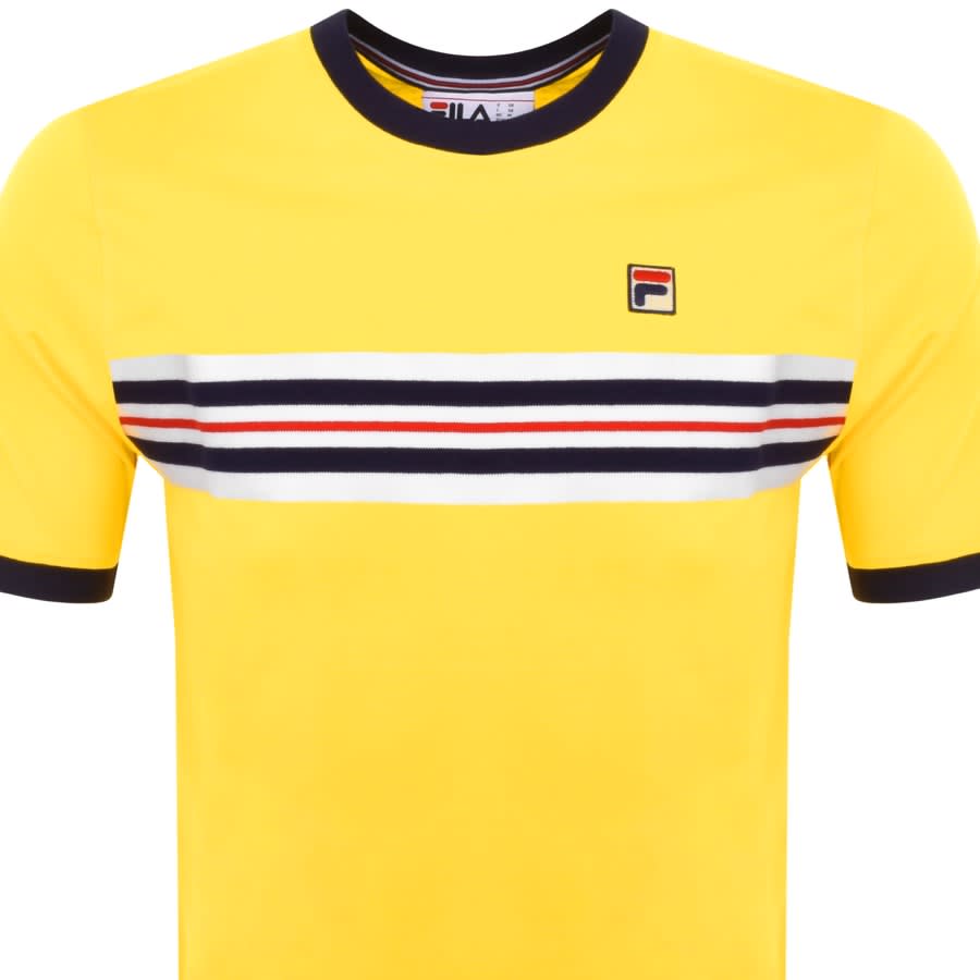 Image number 2 for Fila Vintage Joey T Shirt Yellow