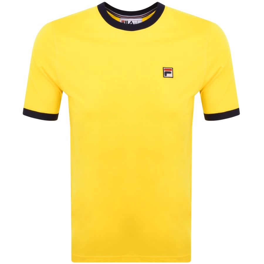 Image number 1 for Fila Vintage Marconi Crew Neck T Shirt Yellow
