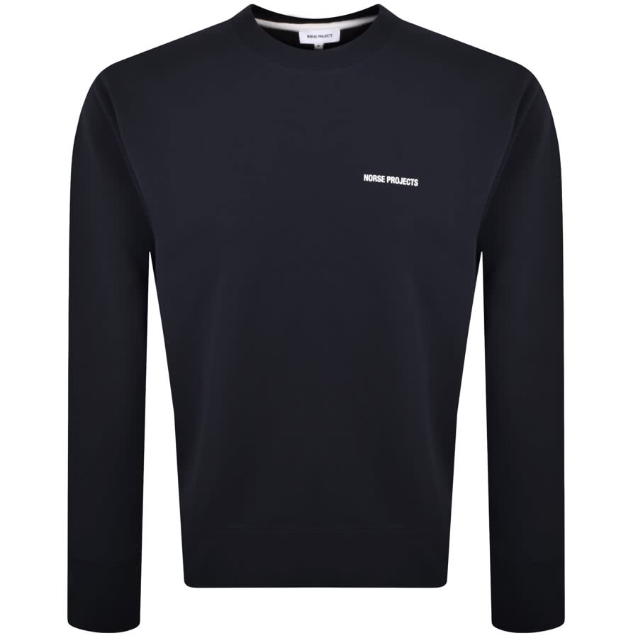 Image number 1 for Norse Projects Arne Relaxed Logo Sweatshirt Navy