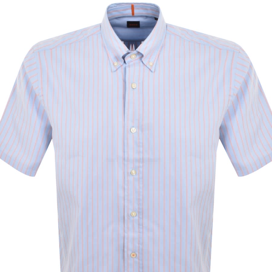 Image number 2 for BOSS Lambey 1 Short Sleeved Shirt Blue