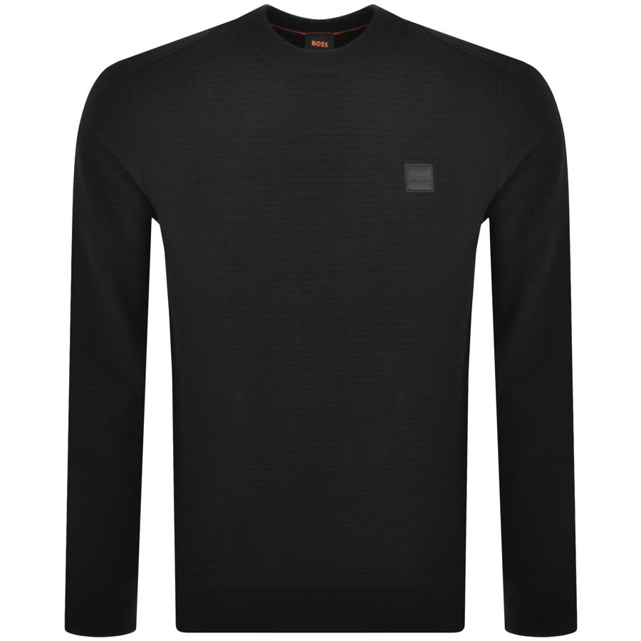 Image number 1 for BOSS Anon Knit Jumper Black