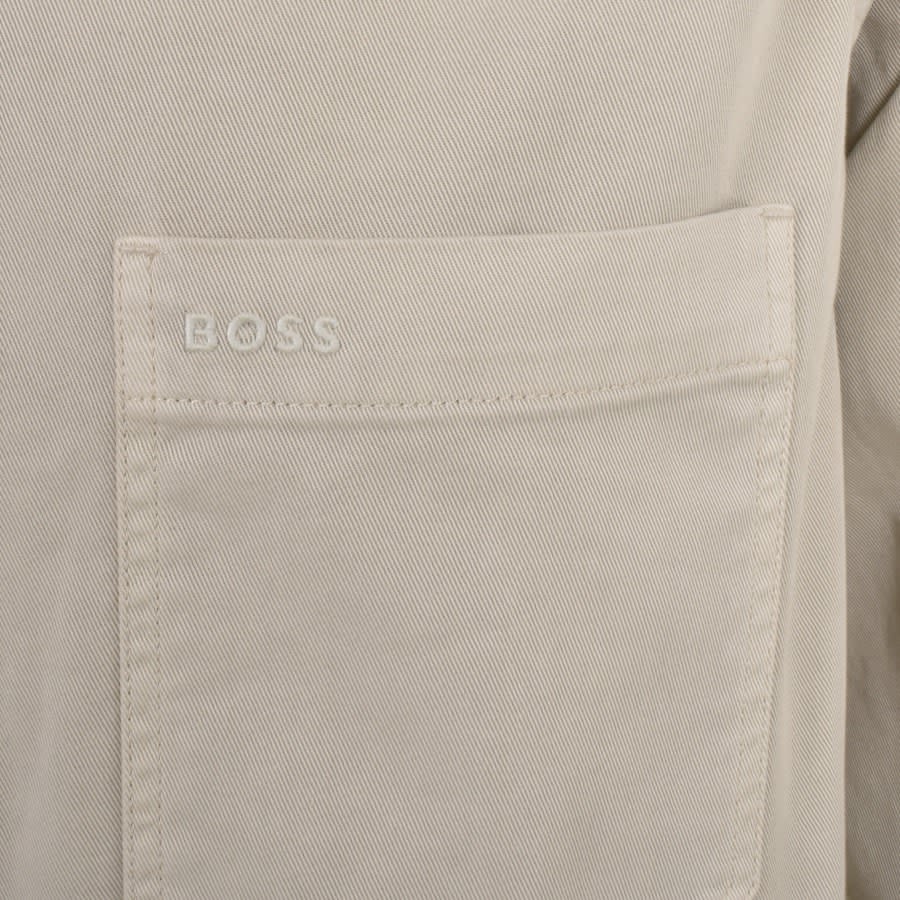 Image number 3 for BOSS Luddy Full Zip Overshirt Beige