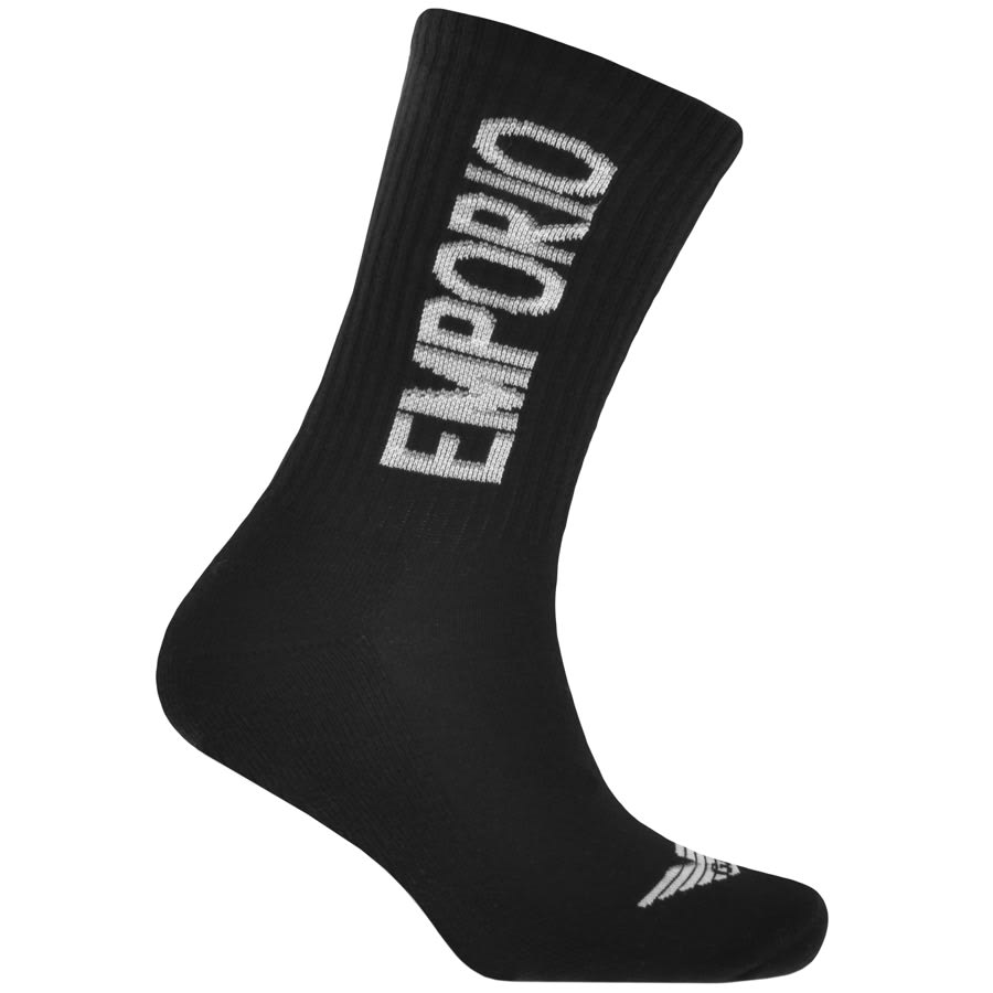 Image number 2 for Emporio Armani 3 Pack Socks Black