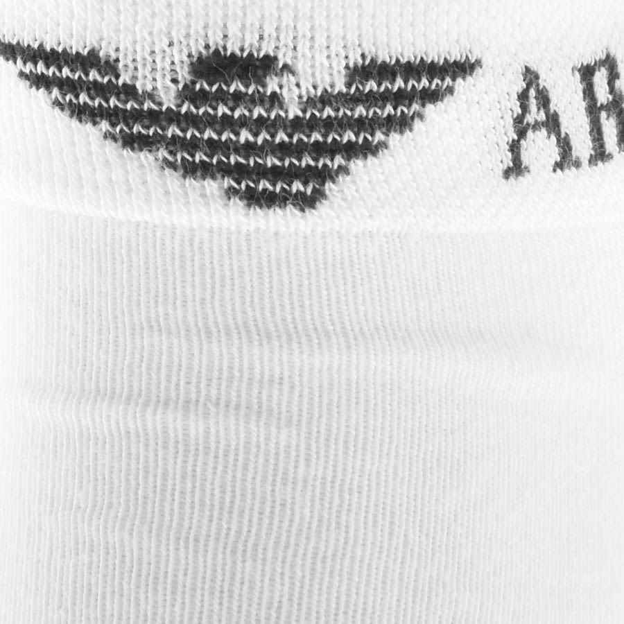 Image number 3 for Emporio Armani 3 Pack Trainer Socks White