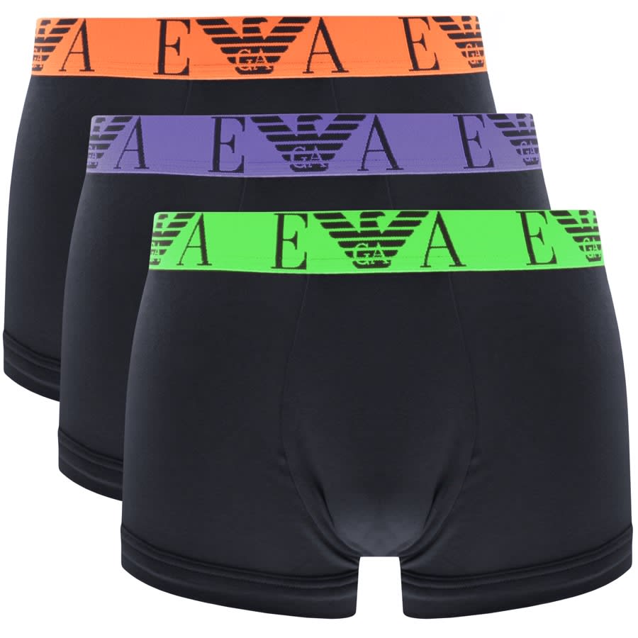 Image number 1 for Emporio Armani Underwear 3 Pack Trunks Navy