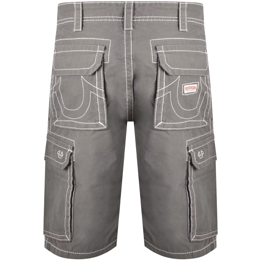 Image number 2 for True Religion Big T Cargo Shorts Grey
