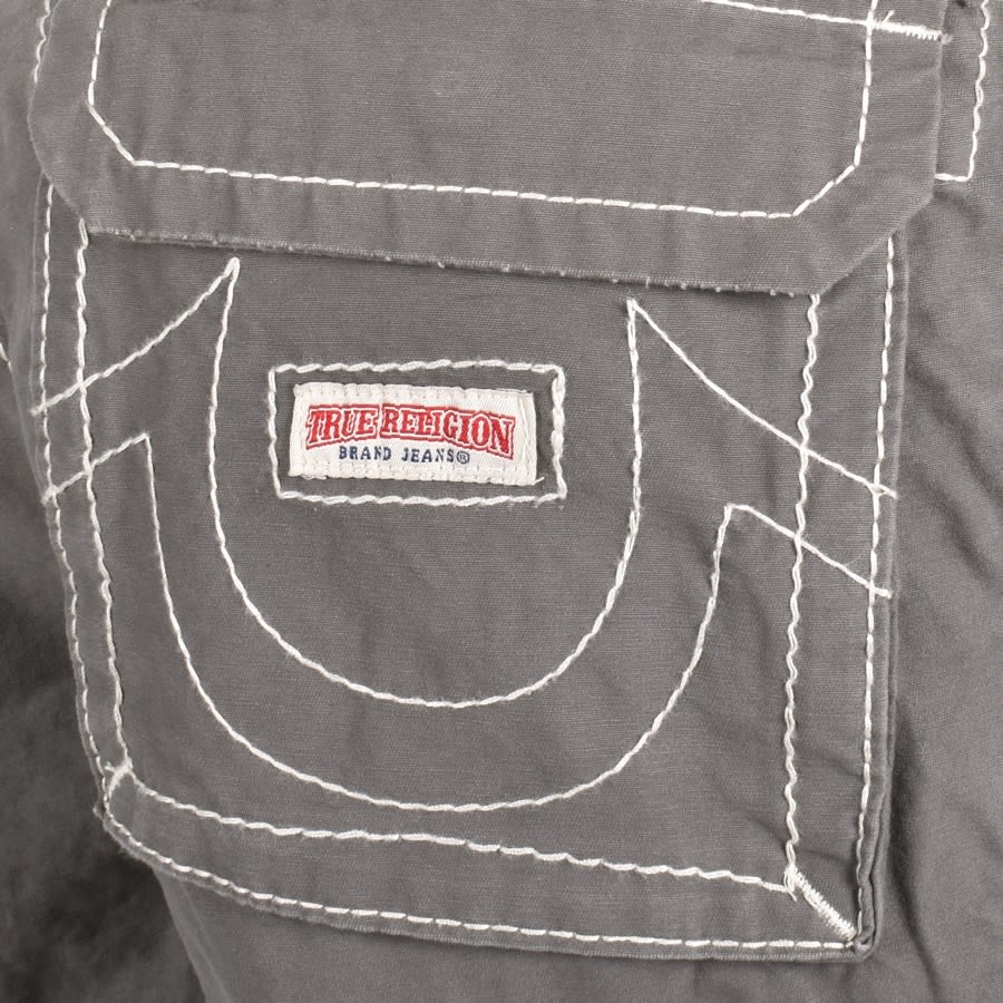 Image number 3 for True Religion Big T Cargo Shorts Grey
