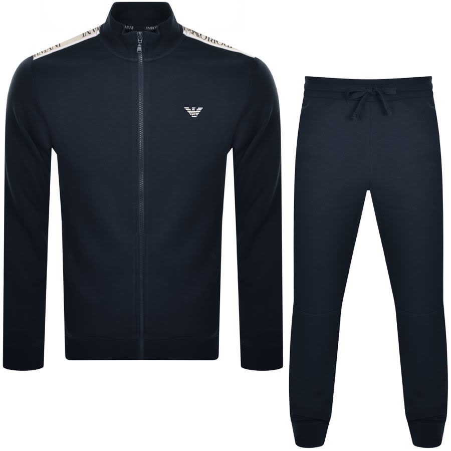 Image number 1 for Emporio Armani Full Zip Lounge Set Navy
