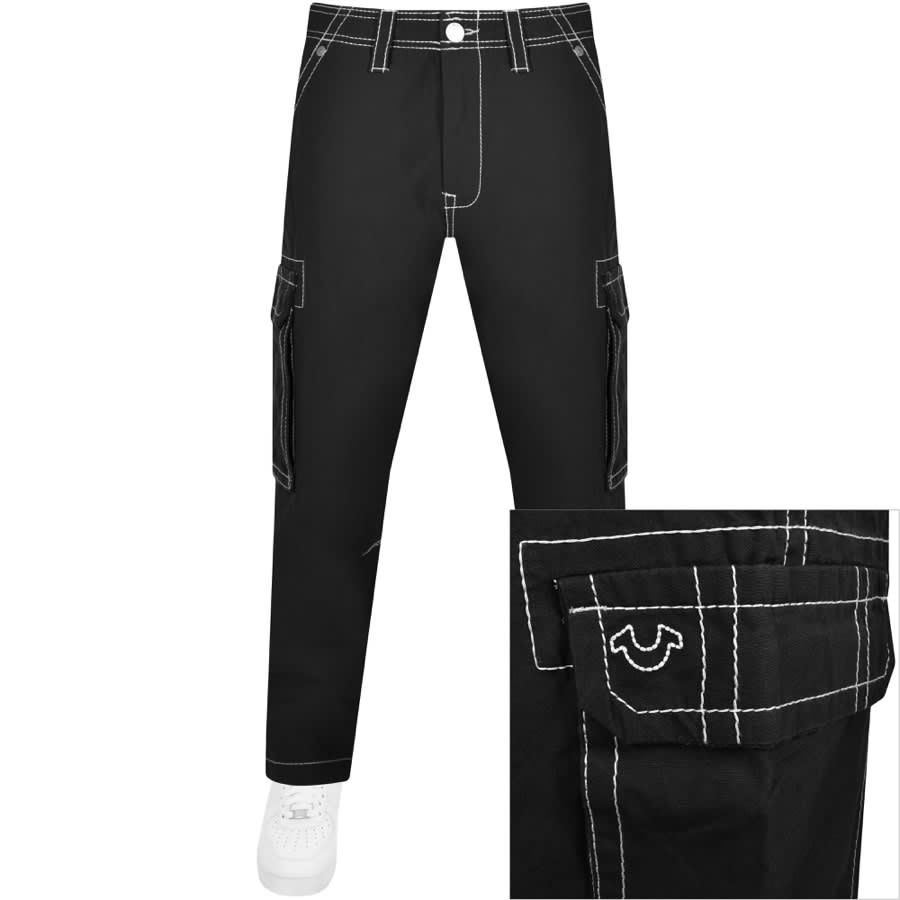 Image number 1 for True Religion Big T Cargo Trousers Black