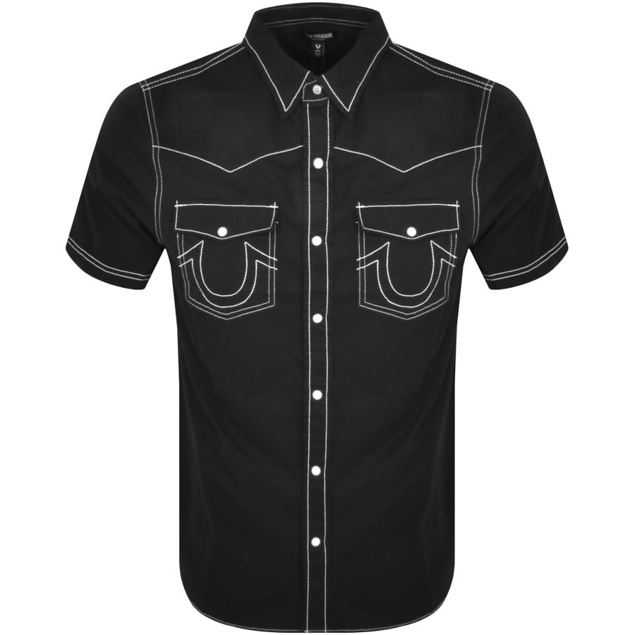 Image number 1 for True Religion Big T Western Shirt Black