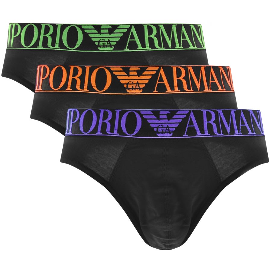Image number 1 for Emporio Armani 3 Pack Briefs Black