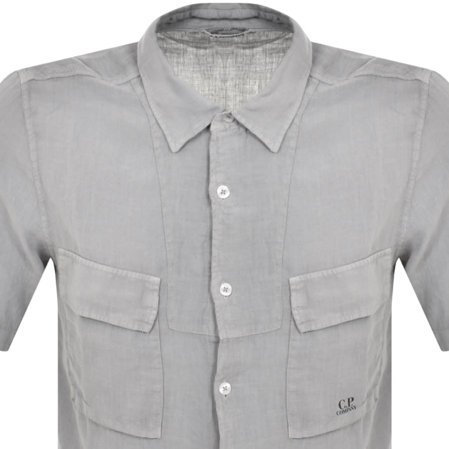 Image number 2 for CP Company Short Sleeve Shirt Grey