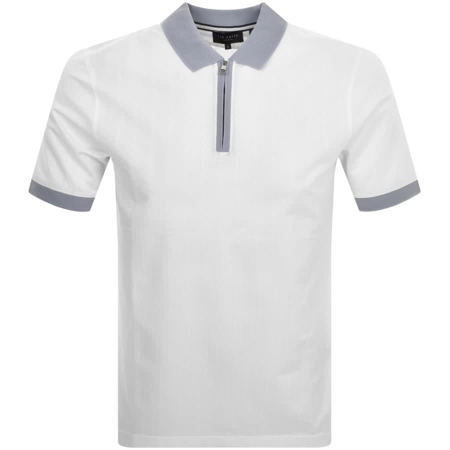 Image number 1 for Ted Baker Arnival Textured Polo T Shirt White