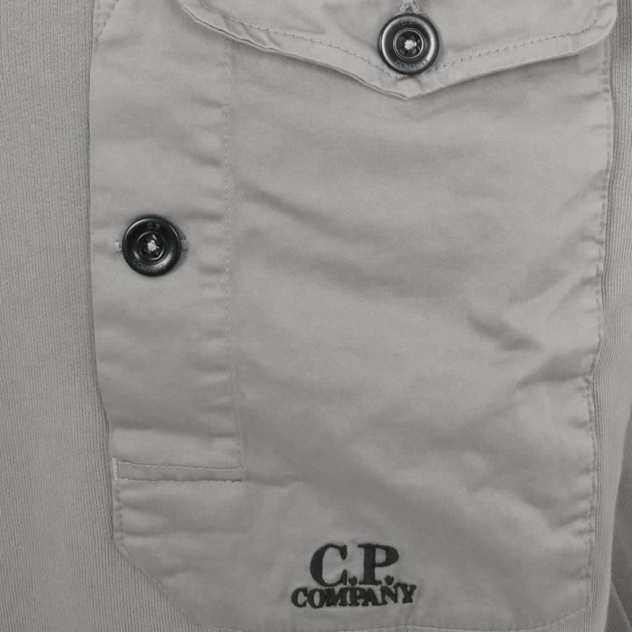 Image number 3 for CP Company Half Zip Sweatshirt Grey