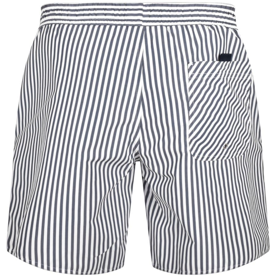 Lacoste Striped Swim Shorts Navy Mainline Menswear