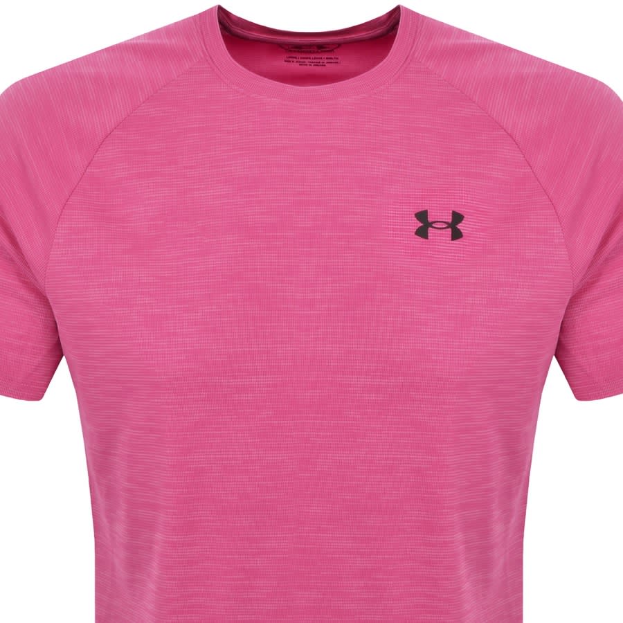 Image number 2 for Under Armour Tech Textured T Shirt Pink