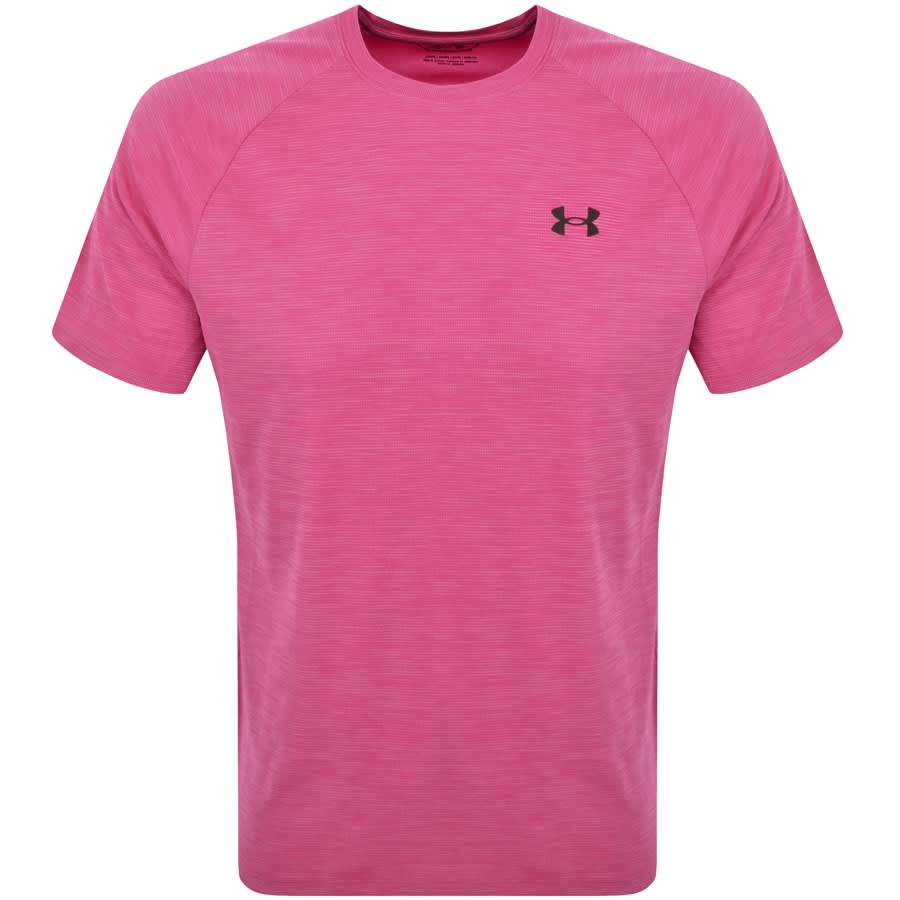 Image number 1 for Under Armour Tech Textured T Shirt Pink