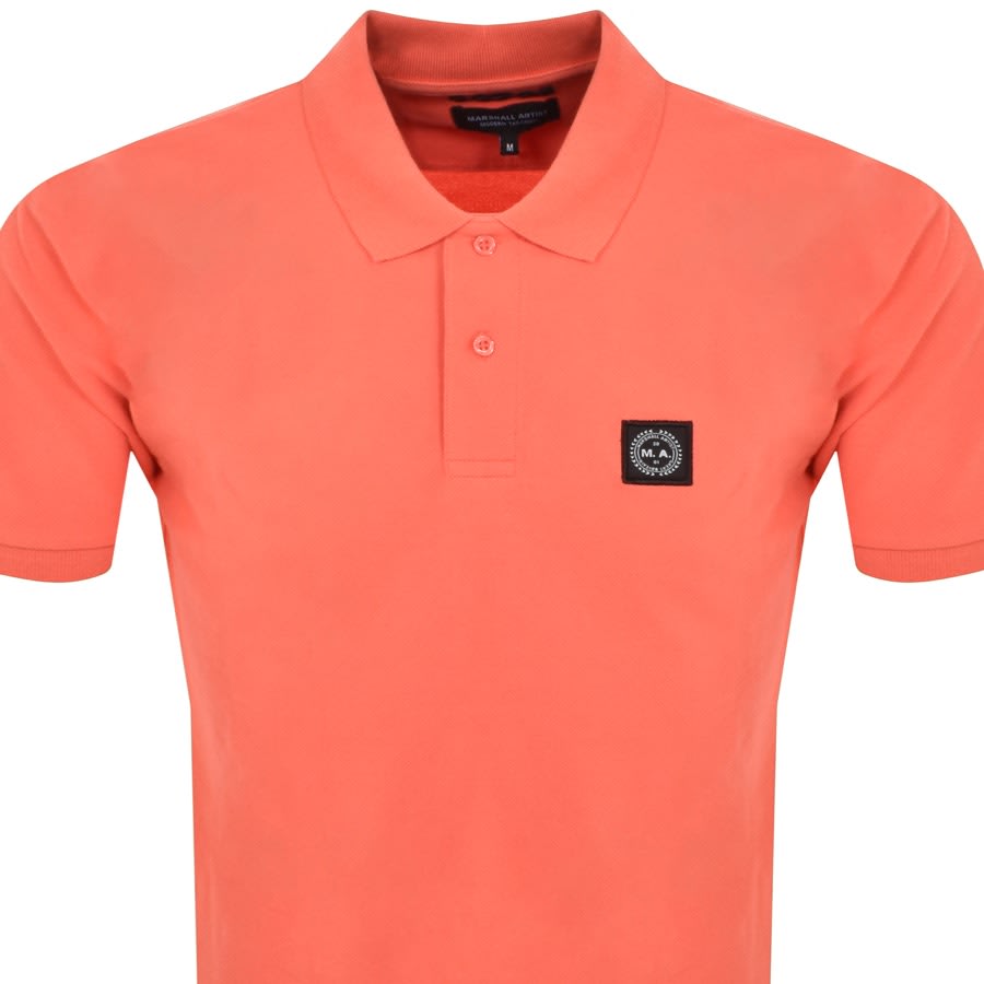 Image number 2 for Marshall Artist Siren Polo T Shirt Orange
