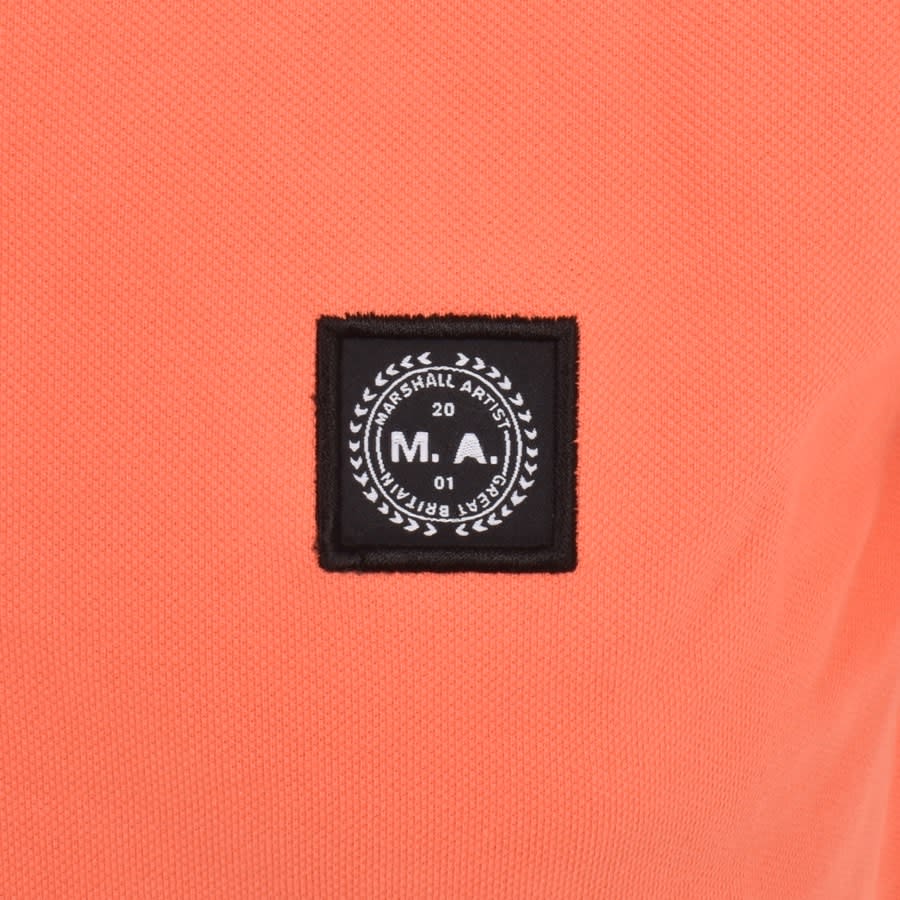 Image number 3 for Marshall Artist Siren Polo T Shirt Orange