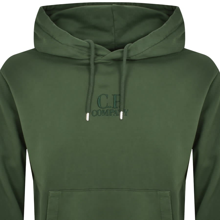 Image number 2 for CP Company Diagonal Hoodie Green