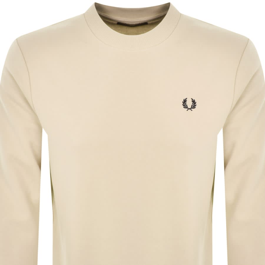 Image number 2 for Fred Perry Crew Neck Sweatshirt Beige