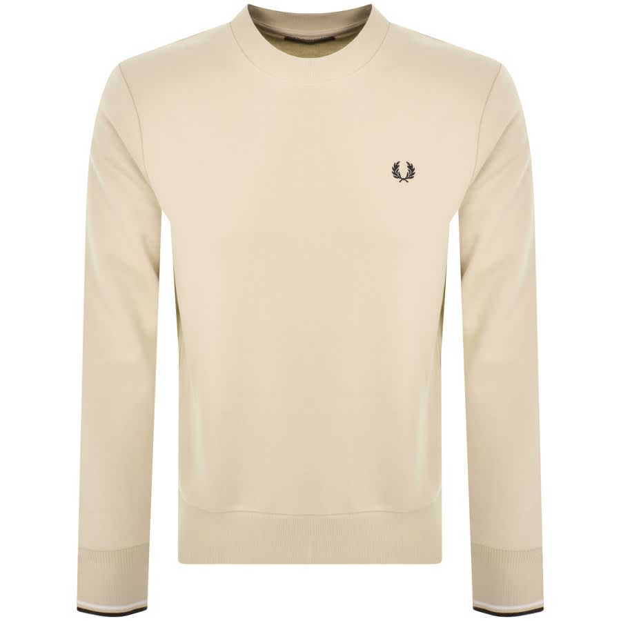 Image number 1 for Fred Perry Crew Neck Sweatshirt Beige
