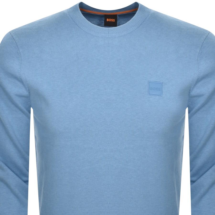 Image number 2 for BOSS Kanovano Knit Jumper Blue