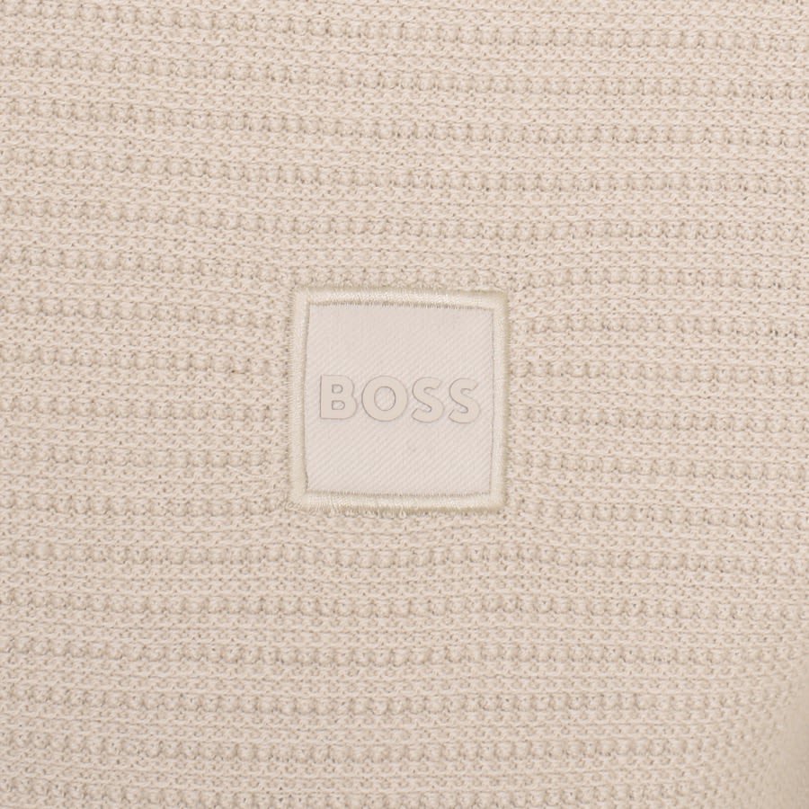 Image number 3 for BOSS Anon Knit Jumper Beige