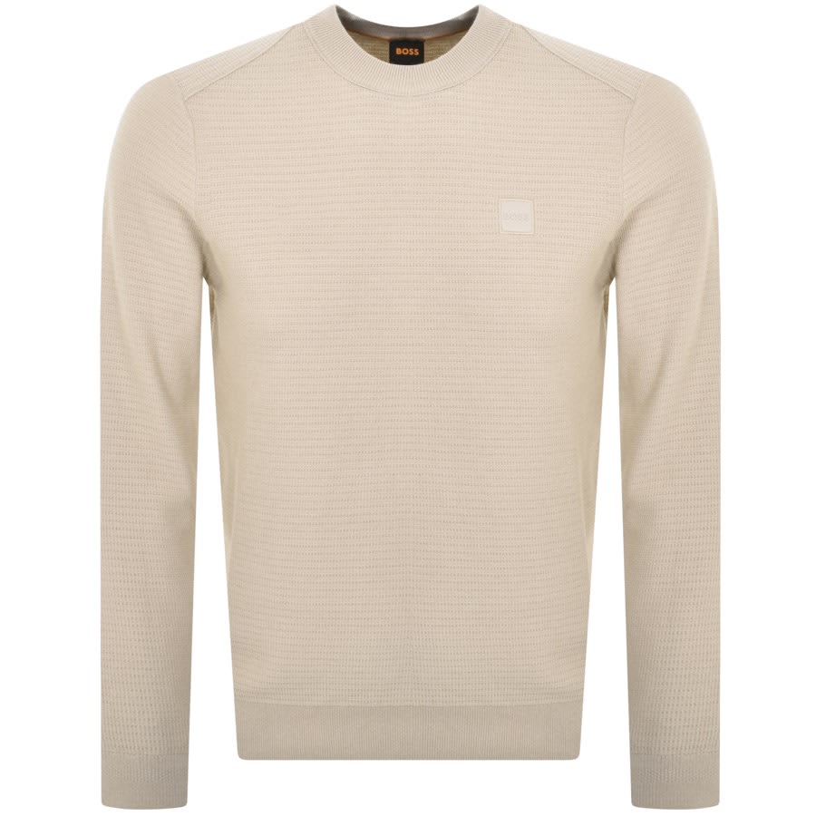 Image number 1 for BOSS Anon Knit Jumper Beige