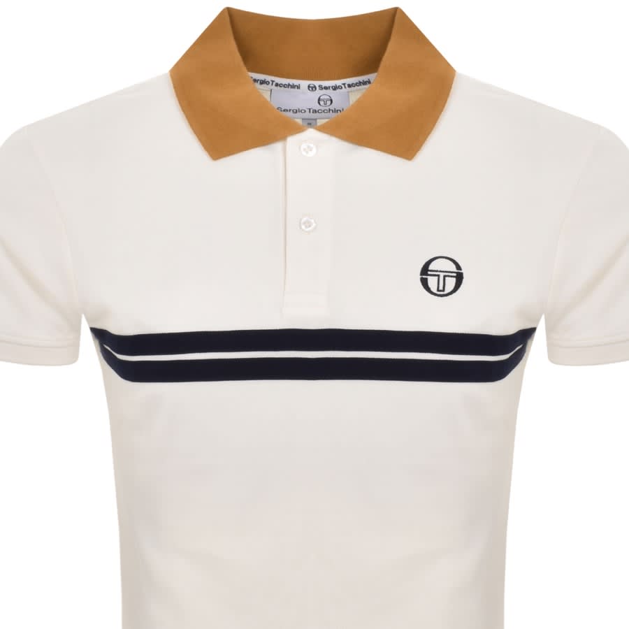 Image number 2 for Sergio Tacchini Supermac Polo T Shirt Cream