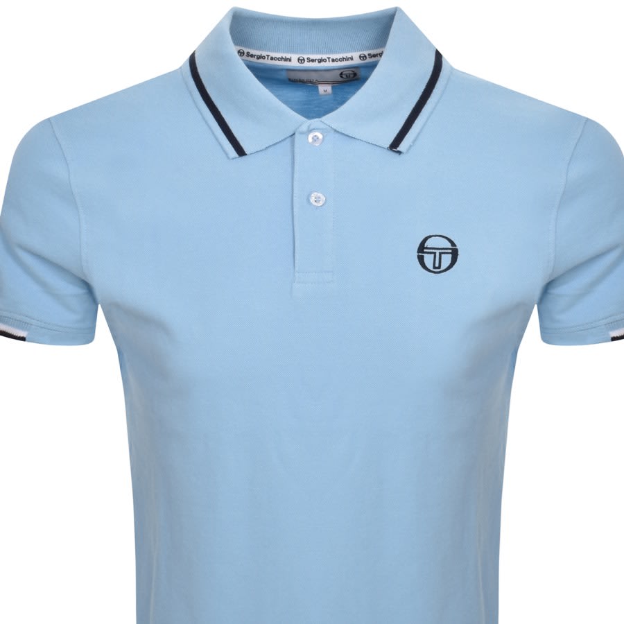 Image number 2 for Sergio Tacchini Leone Polo T Shirt Blue