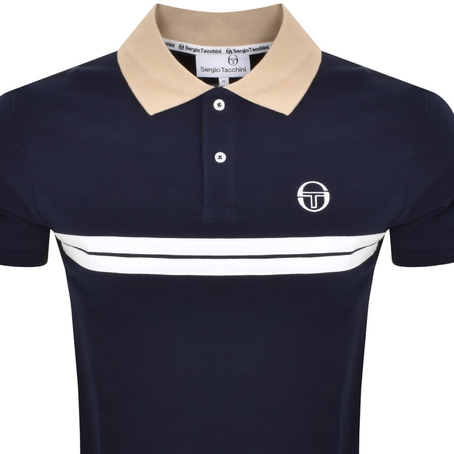 Image number 2 for Sergio Tacchini Supermac Polo T Shirt Navy