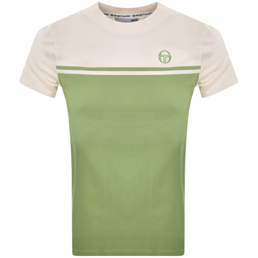Image number 1 for Sergio Tacchini Silvio Logo T Shirt Green