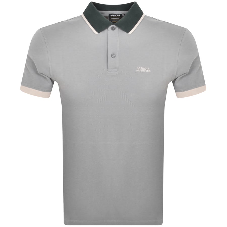 Image number 1 for Barbour International Howell Polo T Shirt Grey