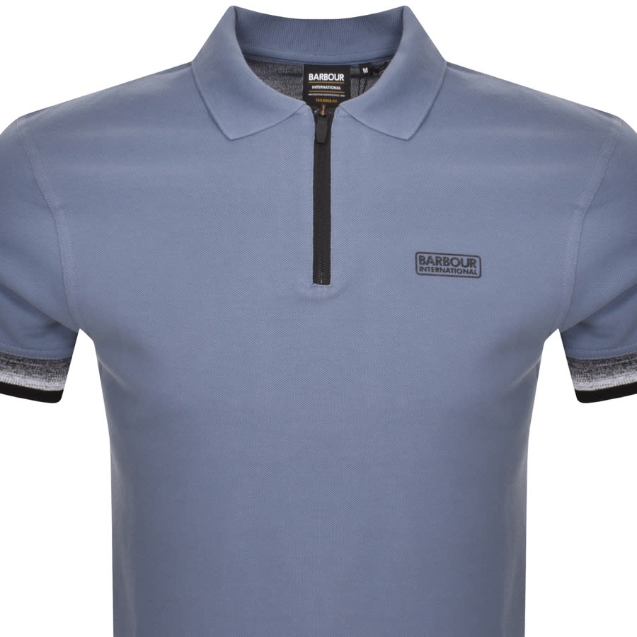 Image number 2 for Barbour International Twist Polo T Shirt Blue