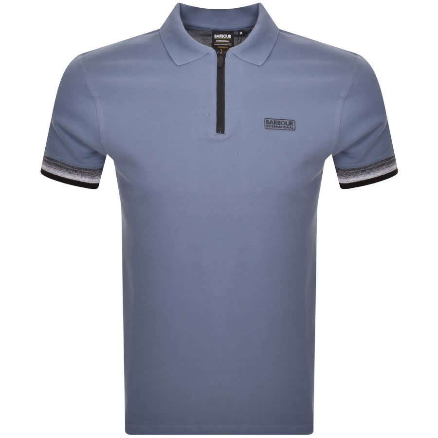 Image number 1 for Barbour International Twist Polo T Shirt Blue