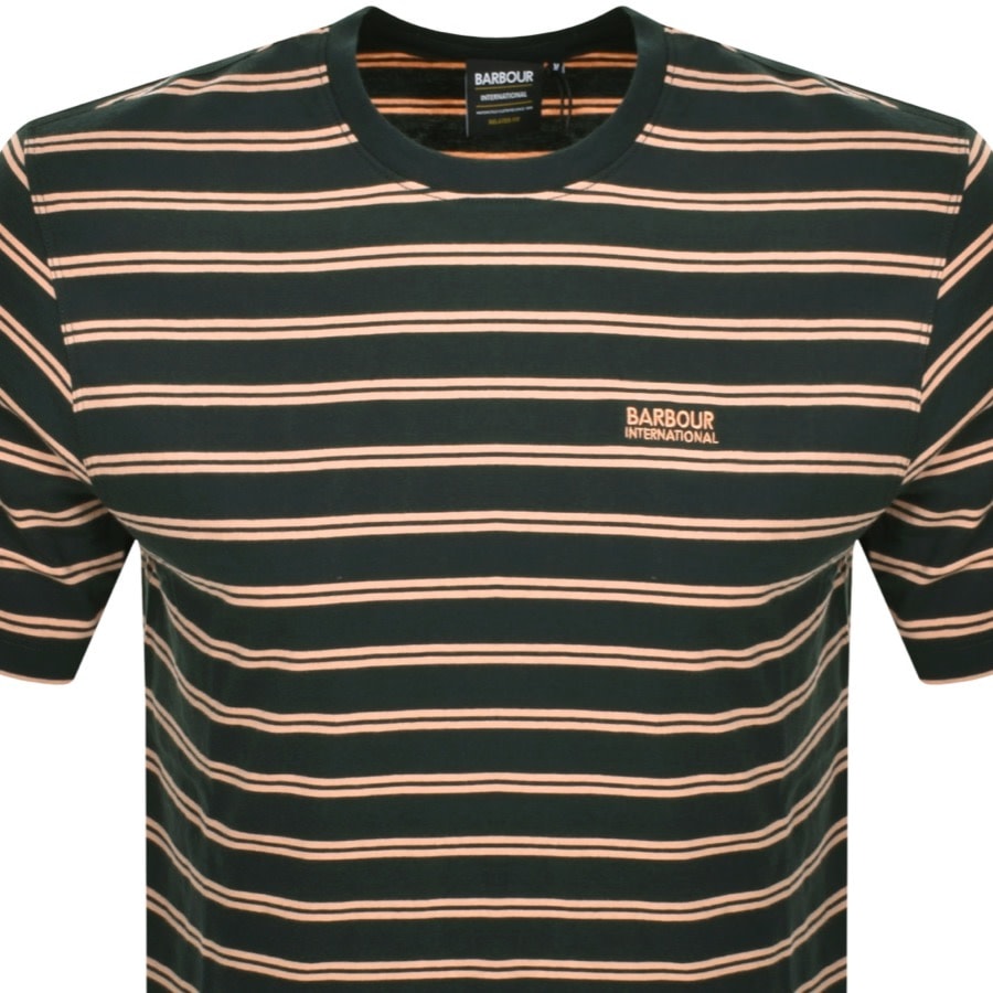 Image number 2 for Barbour International Bernie Stripe T Shirt Green