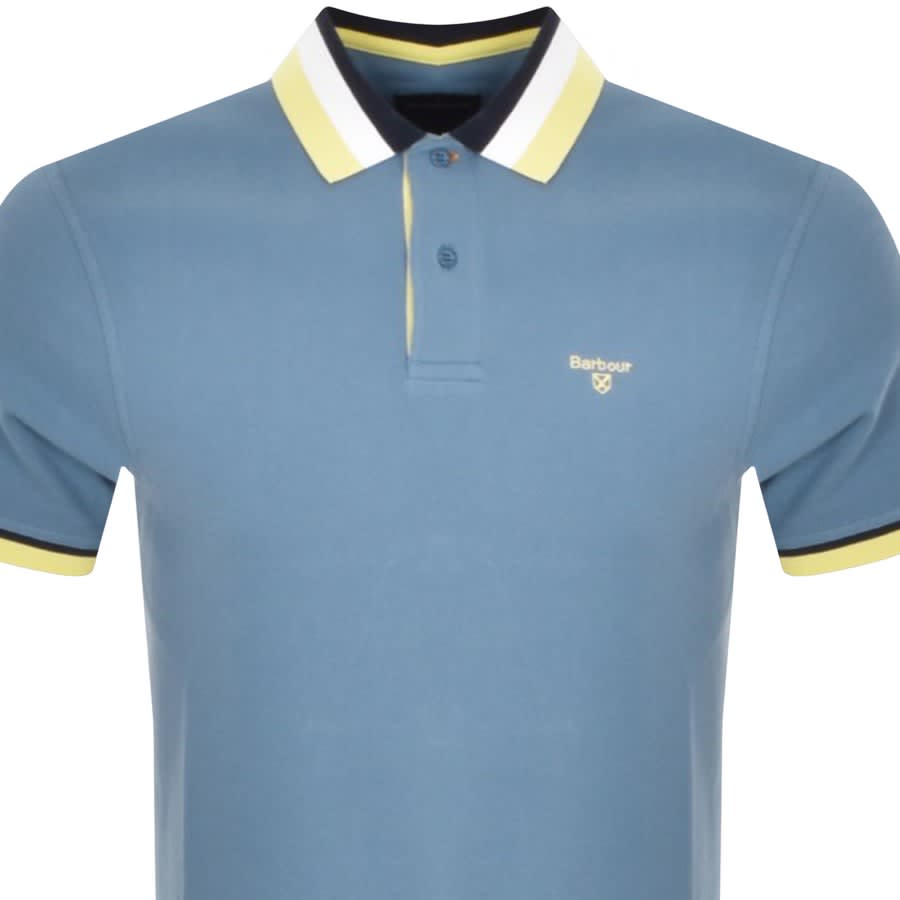 Image number 2 for Barbour Finkle Polo T Shirt Blue