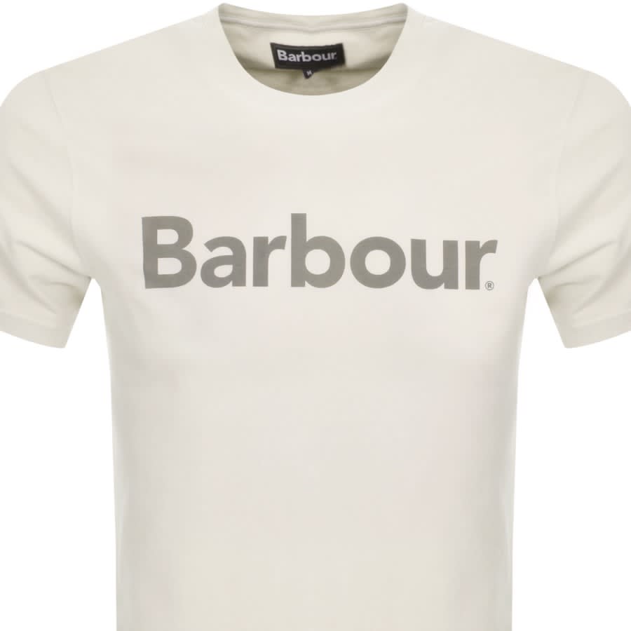 Image number 2 for Barbour Logo T Shirt Cream