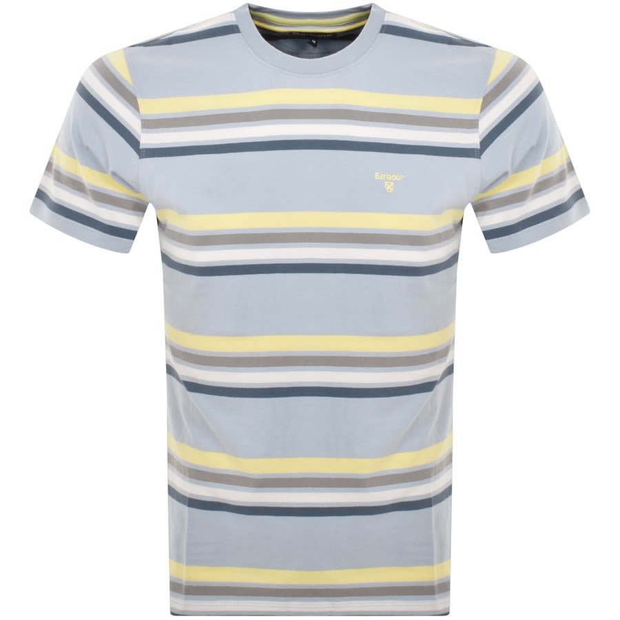Image number 1 for Barbour Hamstead Stripe T Shirt Blue
