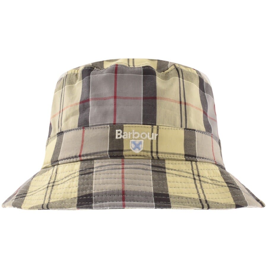 Image number 1 for Barbour Tartan Bucket Hat Beige