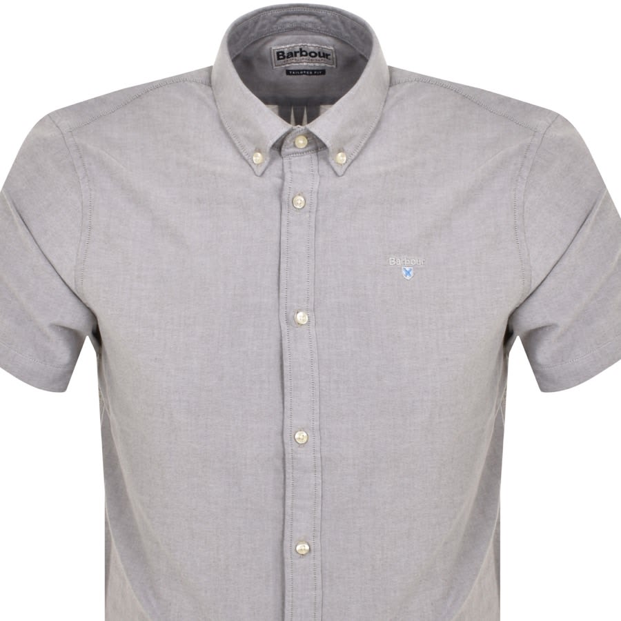 Image number 2 for Barbour Short Sleeved Oxtown Shirt Grey