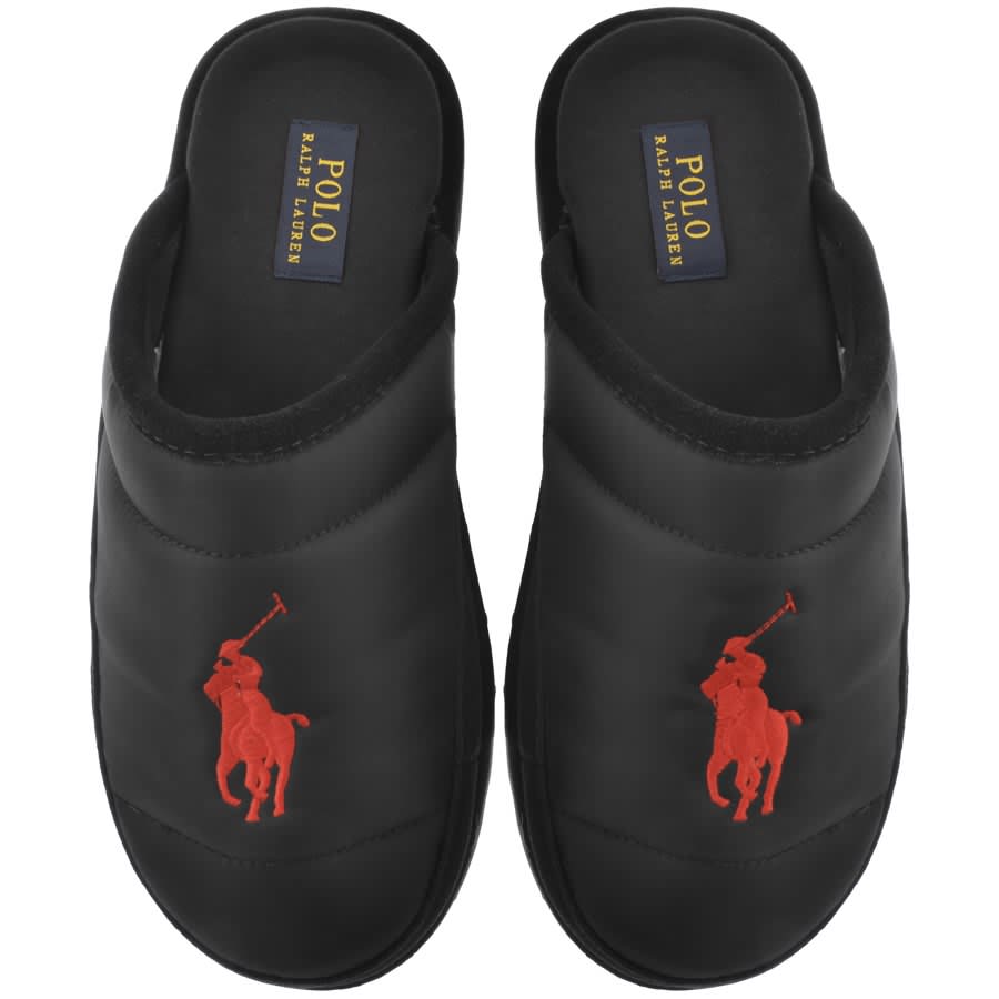 Image number 1 for Ralph Lauren Reade Scuff Slippers Black